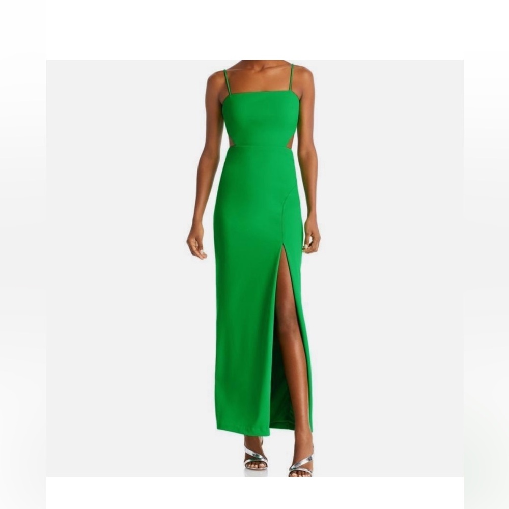 BRAND NEW 💫✨ Aqua Women’s high slit cut out evening dress in green, size 2